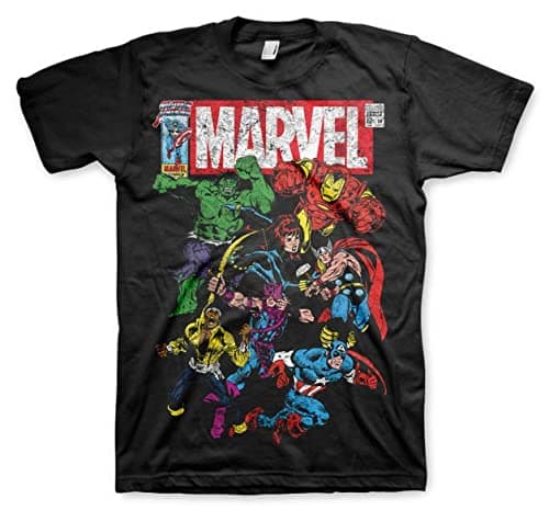 Marvel Officially Licensed Comics Team Up T-Shirt (Black)