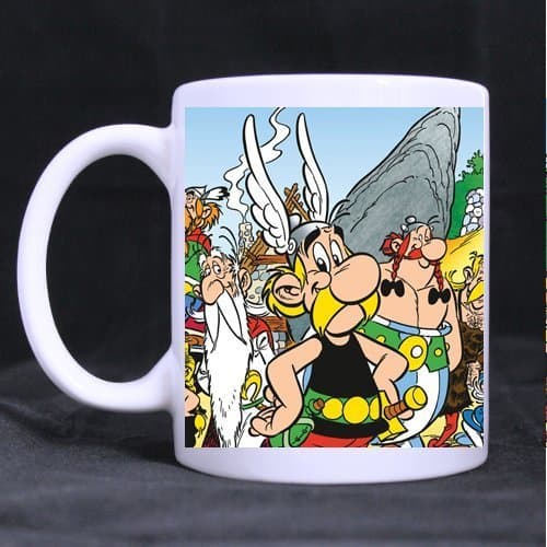 Asterix And Obelix Custom 100% Ceramic White Mug Tea/Coffee Cup Plum Blossom And Peony Coffee Mug