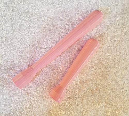 Bartender Muddler set. Standard 20cm long AND rare shorty 13cm long! (Pink)