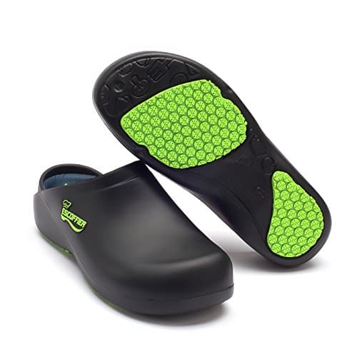 ESCOFFIER Waterproof Slip Resistant Kitchen Chef Clog - Non Slip Work Mule Shoes for Men Women