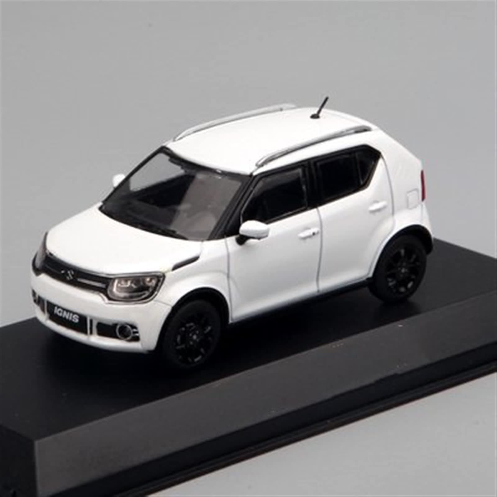 scale car model 1/43 For Suzuki Ignis High Simulation Alloy Finished Car Die-casting Mini Car Display Decoration collect vehicles (Color : White)