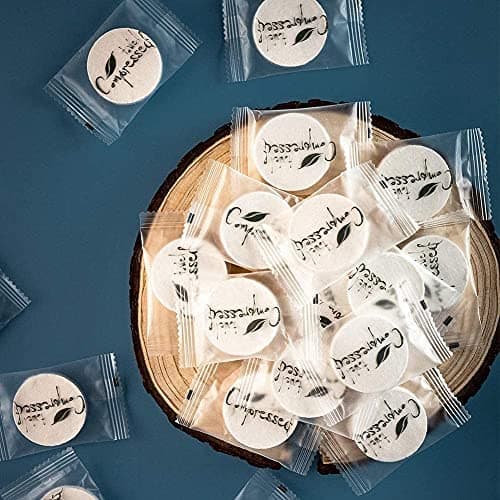 Iktu Large & Thick Compressed Disposable Towels - Soft, Durable, Reusable Magic Tissue - Travel, Home, Outdoor Hand Towels - (Size-9 x 12 Inch) (50 pcs, White)