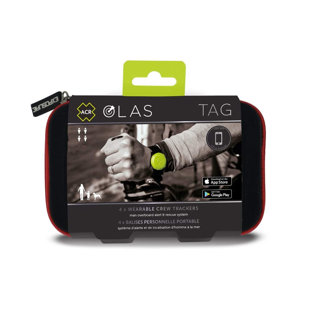 acr OLAS Wearable Mob Crew Tag - 4-Pack, Green,Black