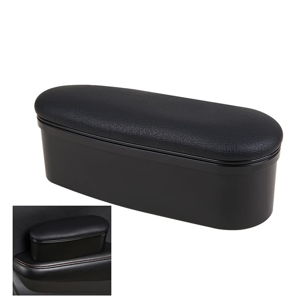 VVHOOY PU Leather Car Armrest Support Left Elbow Pad Extender, Adjustable Auto Universal Armrest Pad Relieve Driver Arm Car Armrest Cover Extension Auto Console Storage Organizer Fit for All Cars