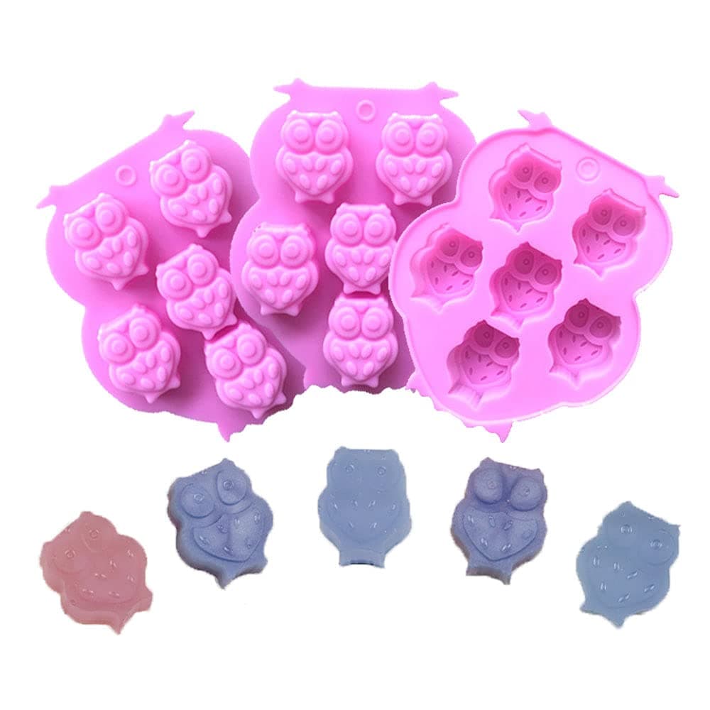 Cestony Mini Owl Creative Silicone Chocolate Mold for DIY Cake Ice Fondant Biscuit Cookies Sugar Pudding Chocolate Hard Candies Dessert