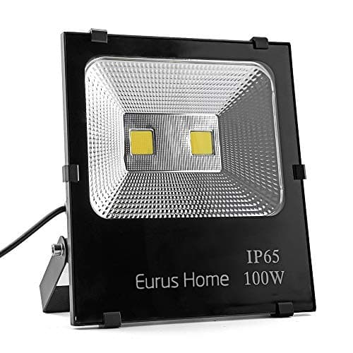 100W led Flood Light Outdoor Indoor Work Light with Plug,1000W Halogen Bulb Equivalent, IP66 Waterproof,6000K White Light, Outdoor Led Lighting
