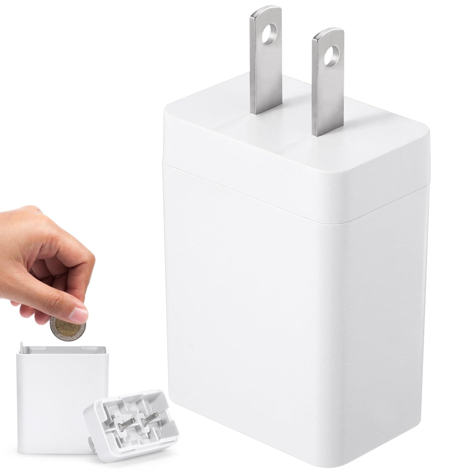 jojofuny Fake Plug Storage Secret Stash Compartments: Hidden Container for Store Money, Valuables, Jewelry, Pills, Coin - Portable Hiding Device for Travel, Home, Office