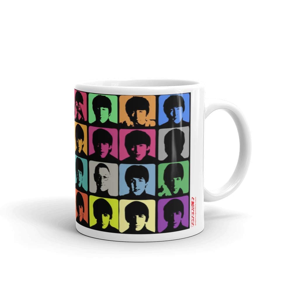 Papercup White Ceramic Beatles Pop Art Printed Coffee Mug