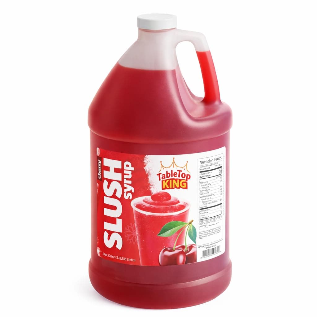 TableTop King 1 Gallon Cherry Slushy Syrup_AB