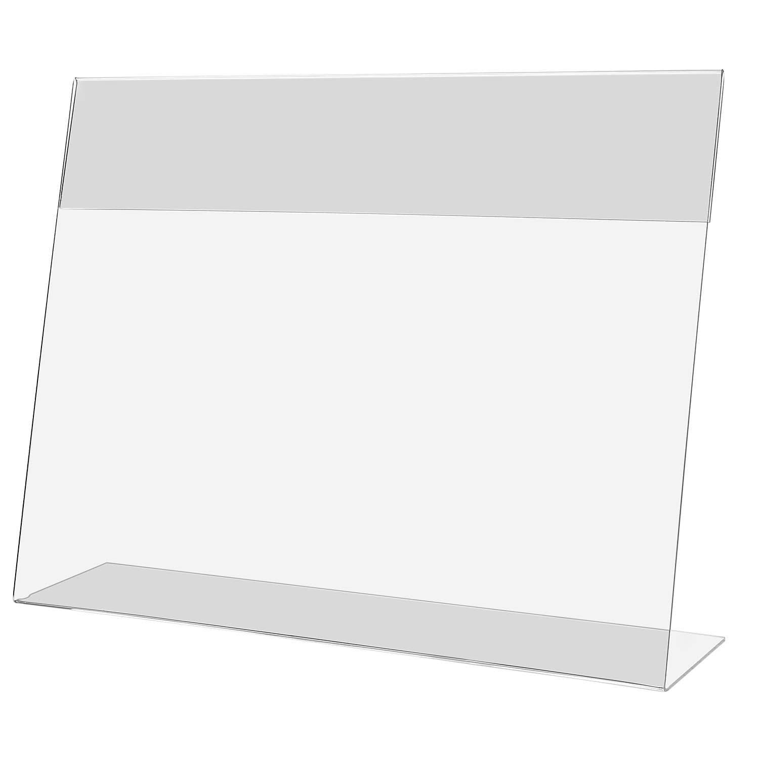 Cliselda 3pcs A4 Acrylic Sign Display Holder, Menu Holders, Table Card Holders, Photo Frames, Ad Frames, Horizontal Version