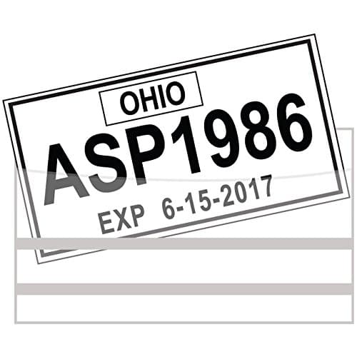 License Plate Tag Bags with Adhesive