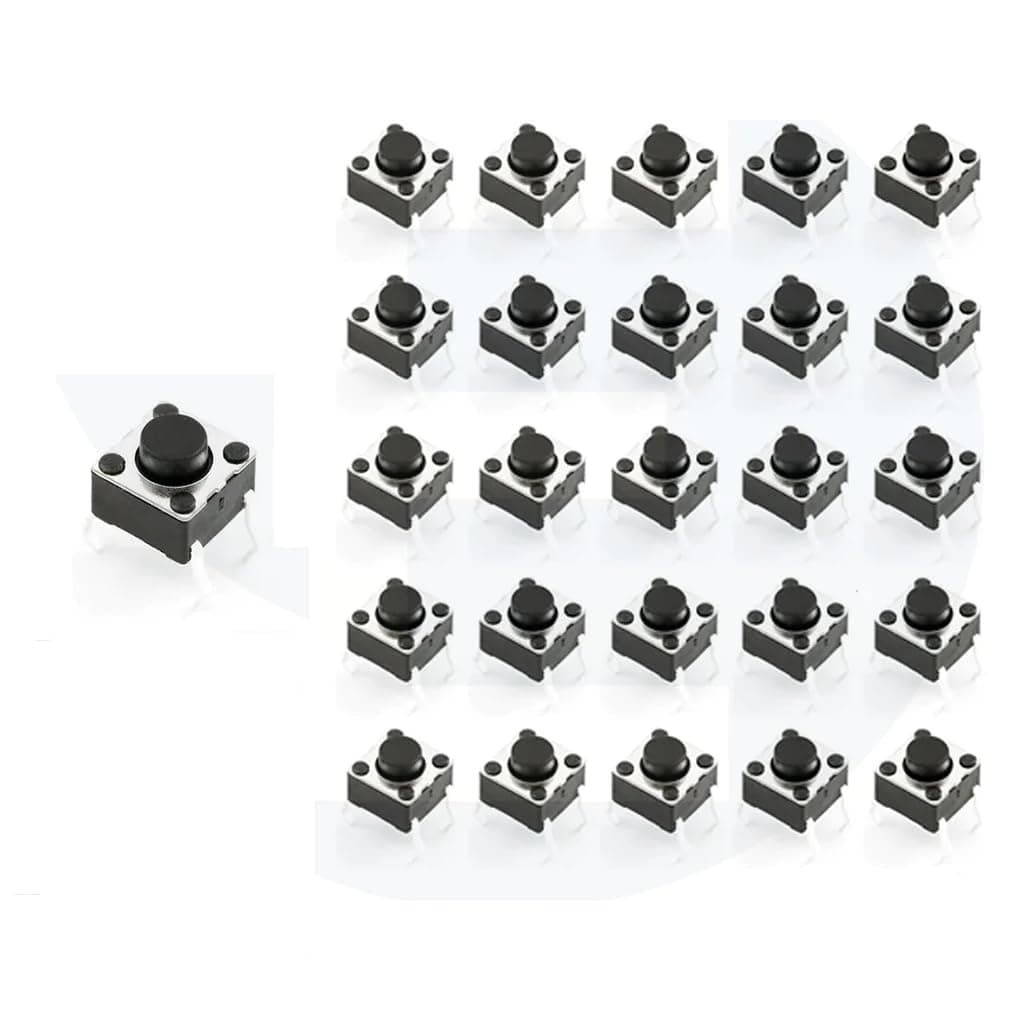 TECHDELIVERS® Tactile Switch Mini Press Button Momentary Small for Project PCB PACK OF 50