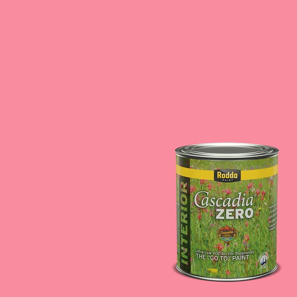 CASCADIA ZERO Interior Flat Paint & Primer in One, Quart, Pink Explosion