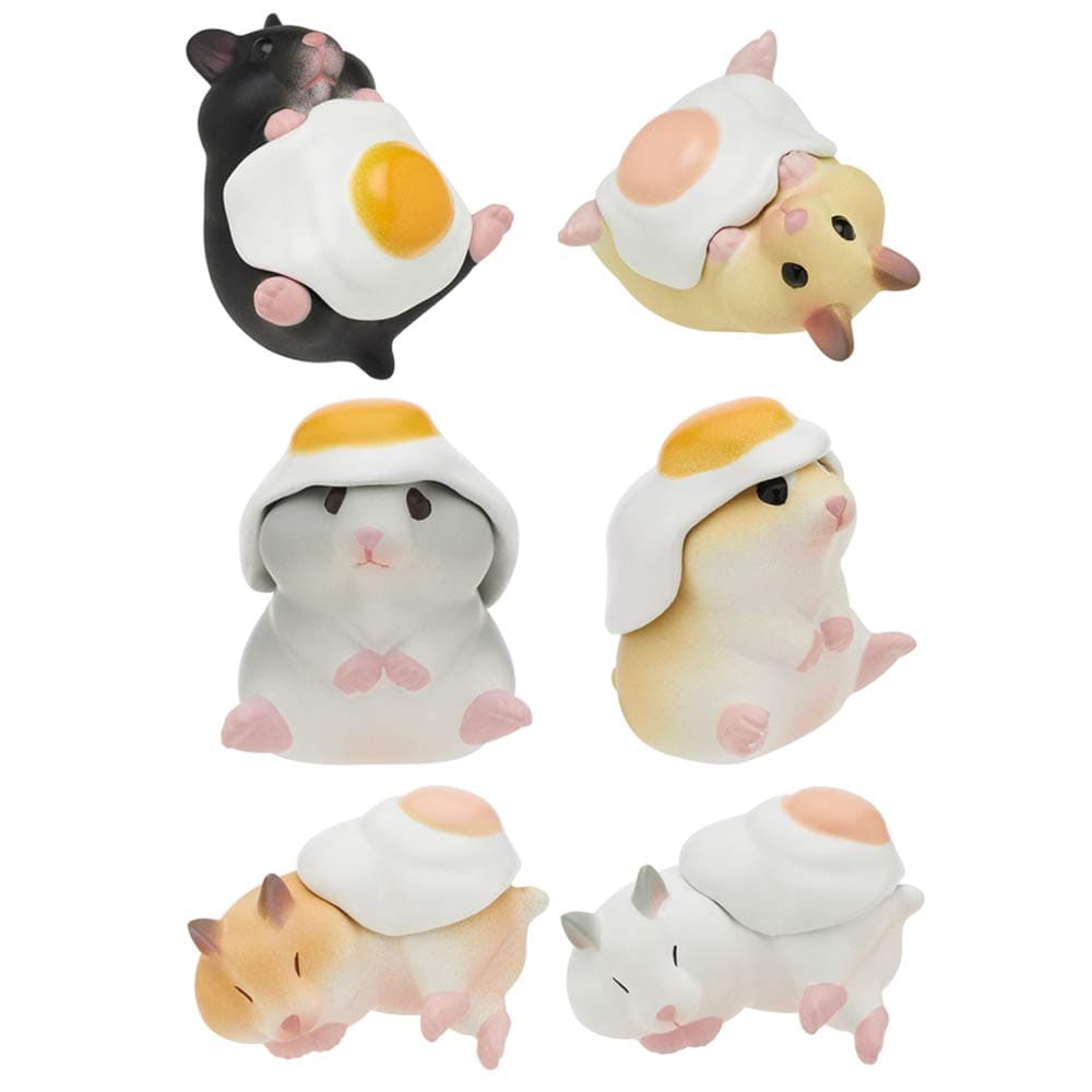 Hamster 'N Egg Plastic Toy - Blind Box Includes 1 of 6 Collectable Figurines - Fun, Versatile Decoration - Authentic Japanese Design - Made from Durable Plastic