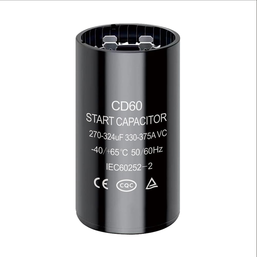 270-324 uf/MFD CD60 Round Start Capacitor ±20% 50/60 Hz 330-375 VAC Round Motor Well Pump Start Capacitor (270-324 uf/MFD, 1)