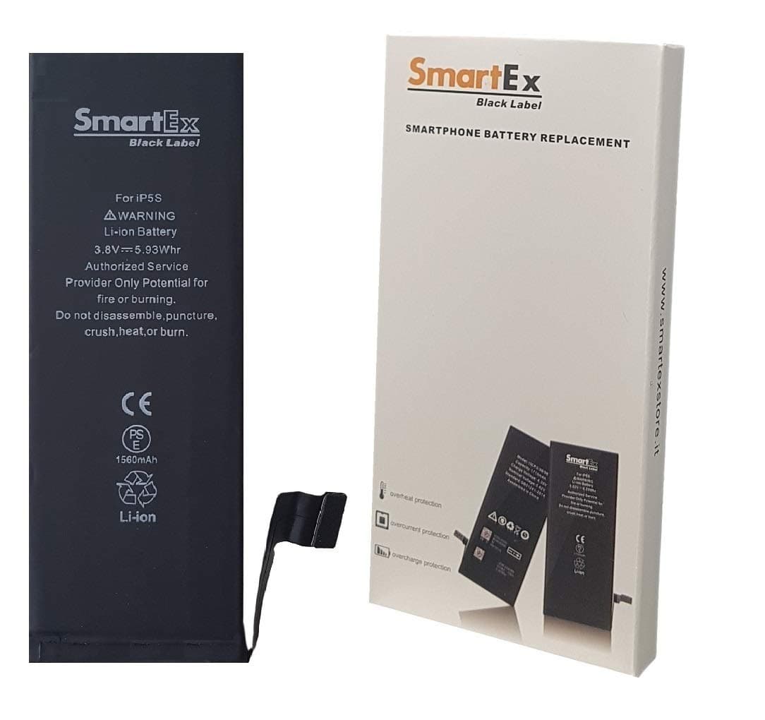 Smartex® Black Label Battery compatible with iPhone 5S/5C - 1560 mAh | 2 Years Guarantee
