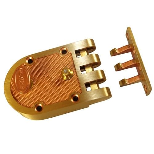 Maxtech 1004-10 Bronze US10 Single Cylinder Solid Bronze Jimmy Proof Automatic Deadlocking Slam Lock Interlocking Deadbolt Lock Set