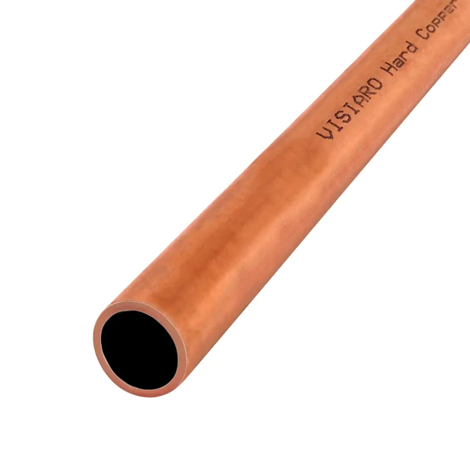 Visiaro Hard Copper Pipe/Tube, 1mtr long, Outer Diameter - 6 mm and Wall Thickness - 25 guage, Pack of 1 pcs