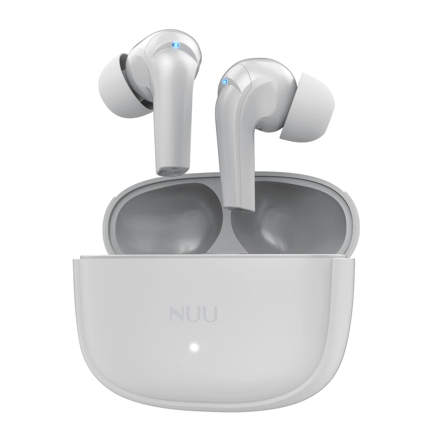 NUU Buds A | Active Noise Cancelling Wireless Earbuds | 30 Hours Playtime | Pearl White, Compatible with Bluetooth, Auriculares