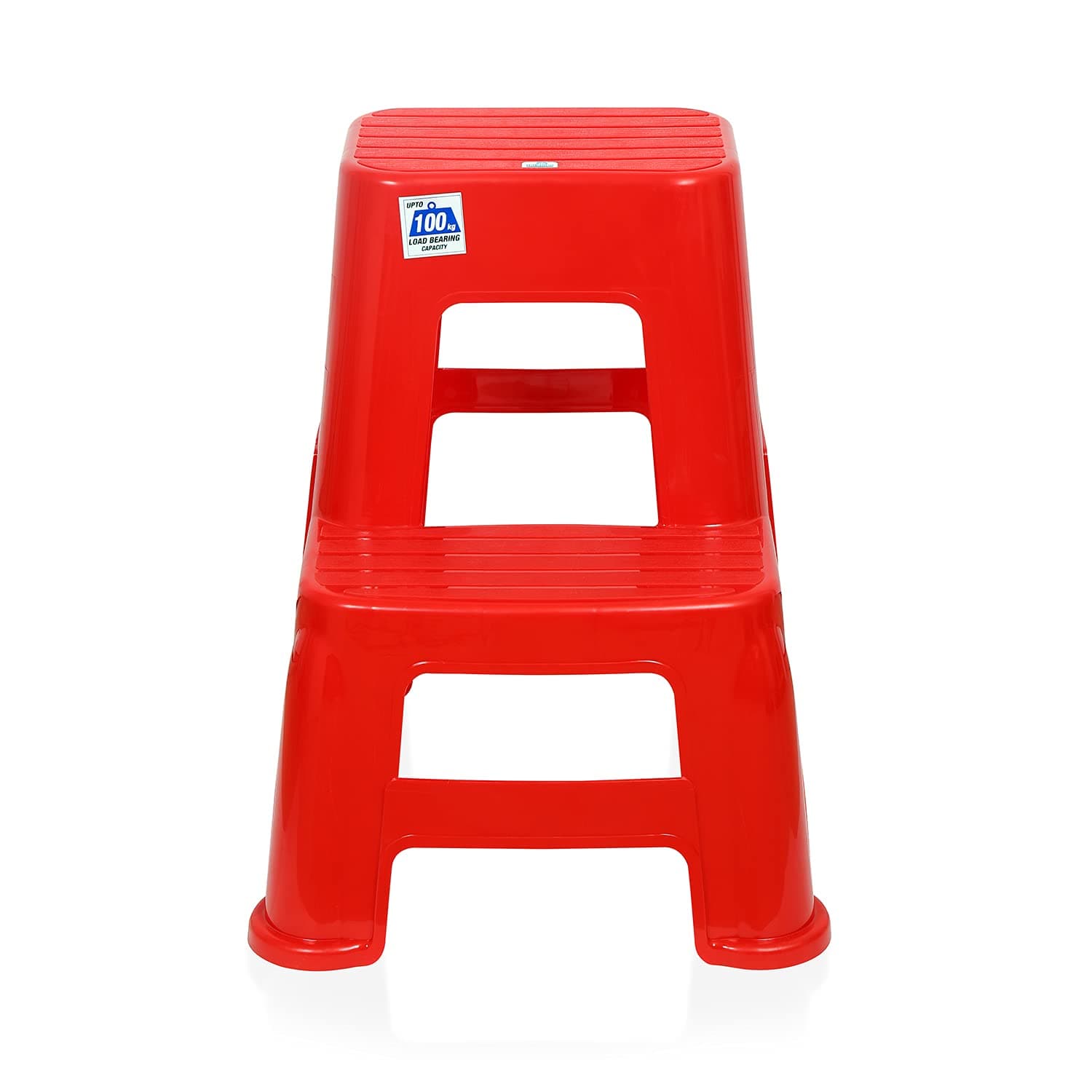 Nilkamal STL 21 Strong and Durable Plastic Step Stool for Home, Bedroom, Bathroom, Kitchen, Living Room, Office, Adult, Kids, Children's and Garden Stool with high Load Capacity. (Bright Red)