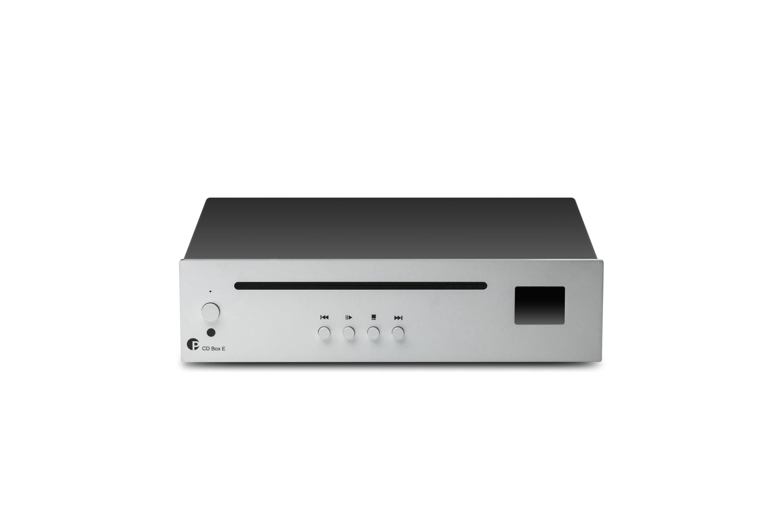 Pro-Ject CD Box E, Ultra Compact Entry-Level CD Player with Real Red Book CD-DA Drive, Silver