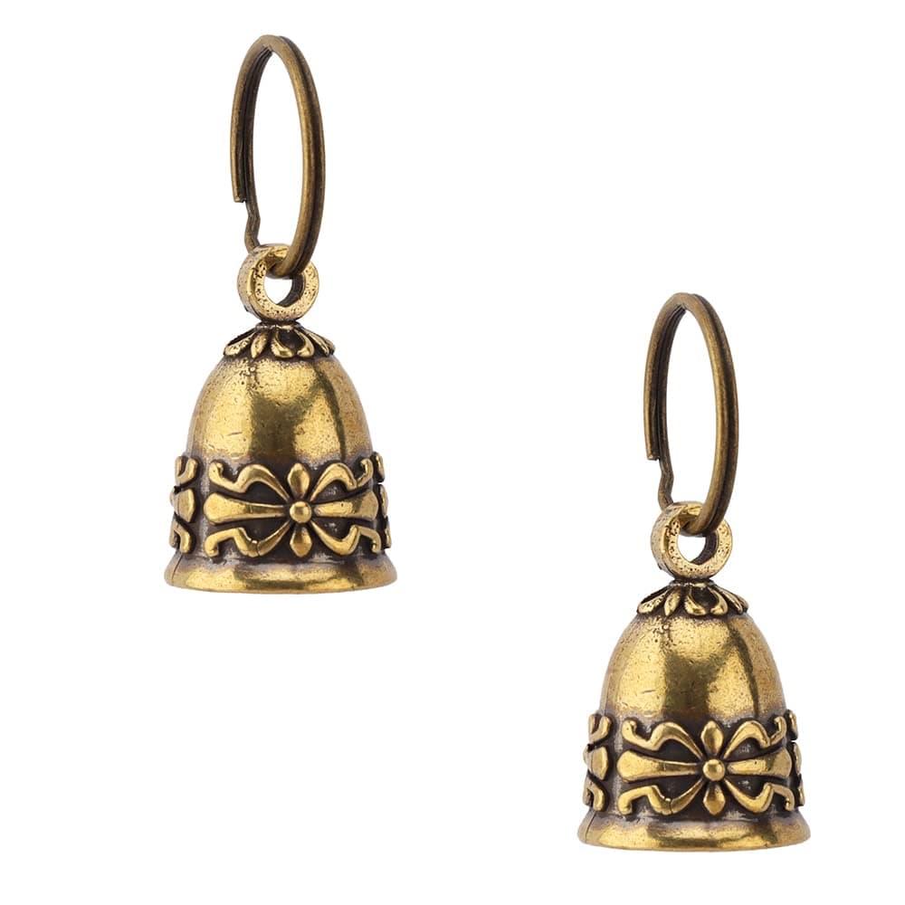 kcrygogo Copper Collar Bell for Small Pet, 0.7 inch Bell for Cats and Dogs,Noise NOT LOUD Come with Silver Pet Anti-Lost ID Pendant Tags (2Set)