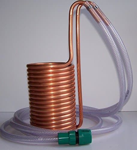 Copper wort chiller with 2 x 200 cm hoses