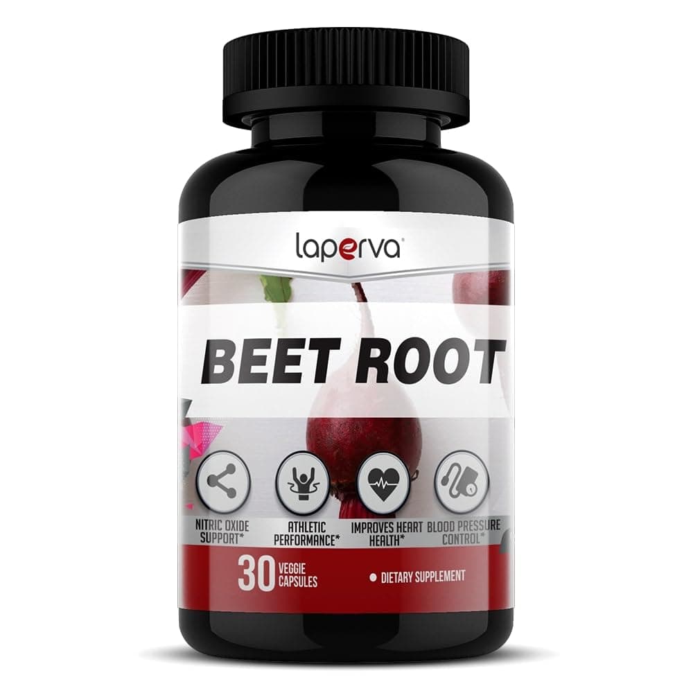 Organic Beetroot (650 mg) - Nitric Oxide Support for Cardiovascular Health & Athletic Performance - Heart Health, Blood Pressure Control- Gluten-Free, Vegan, 30 Veggie Capsules