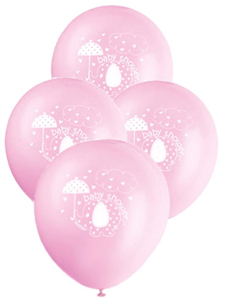 UniqueUnique 8 Pack 12" Umbrellaphants Pink Balloons
