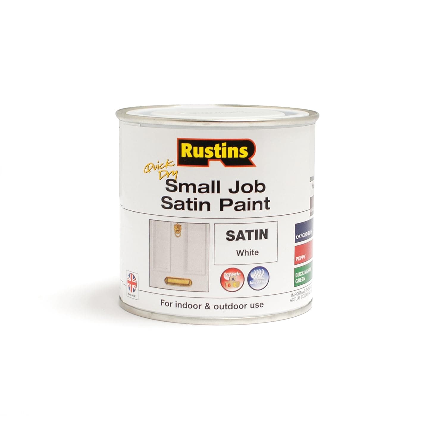 RUSTINS Small Job Satin Paint White 250ml