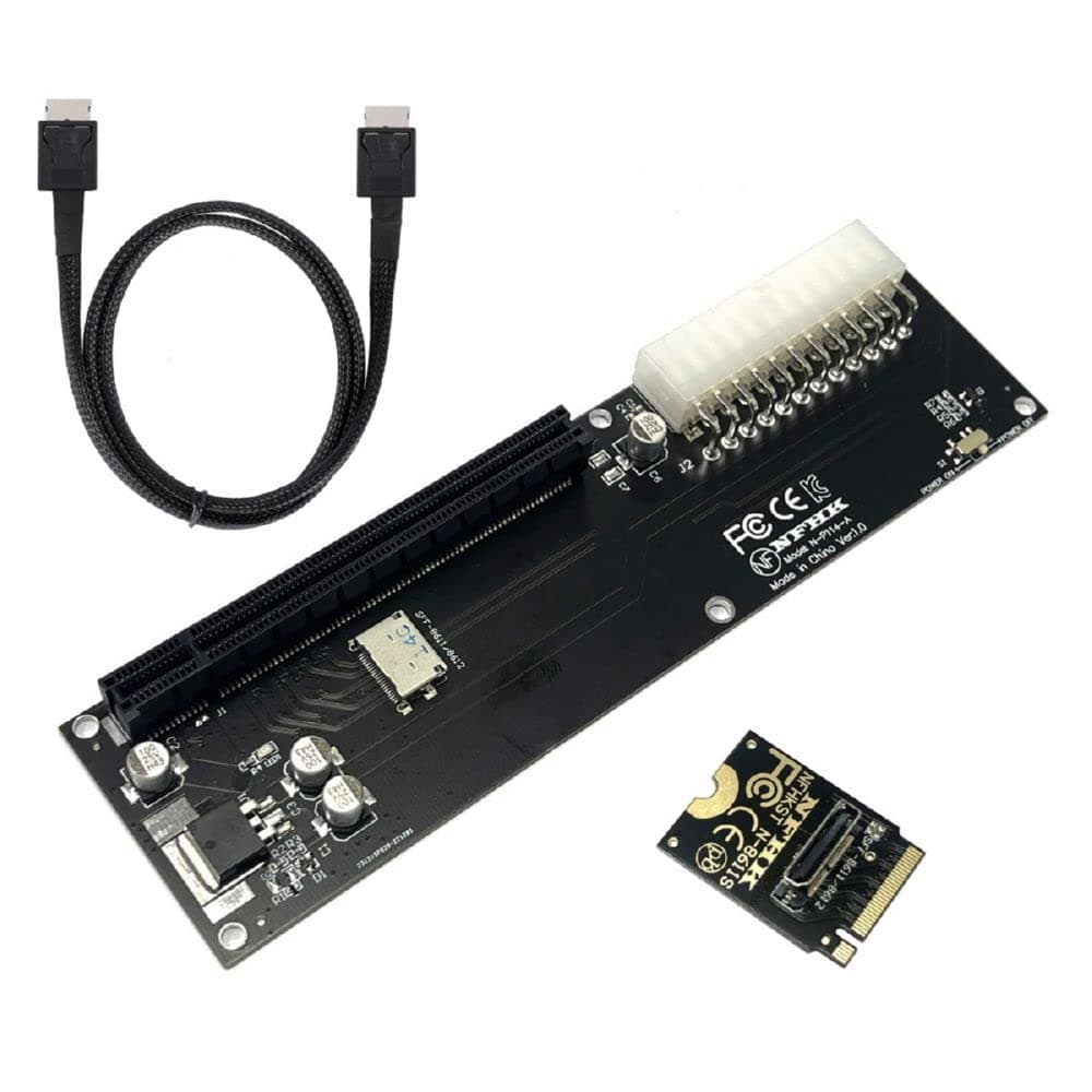 xiwai Oculink SFF-8611 Data Cable, PCI-E 3.0 Card - PCI Express M.2 M-Key to SFF-8612 Host Adapter for GPD Win Max2 External Graphics Card & SSD