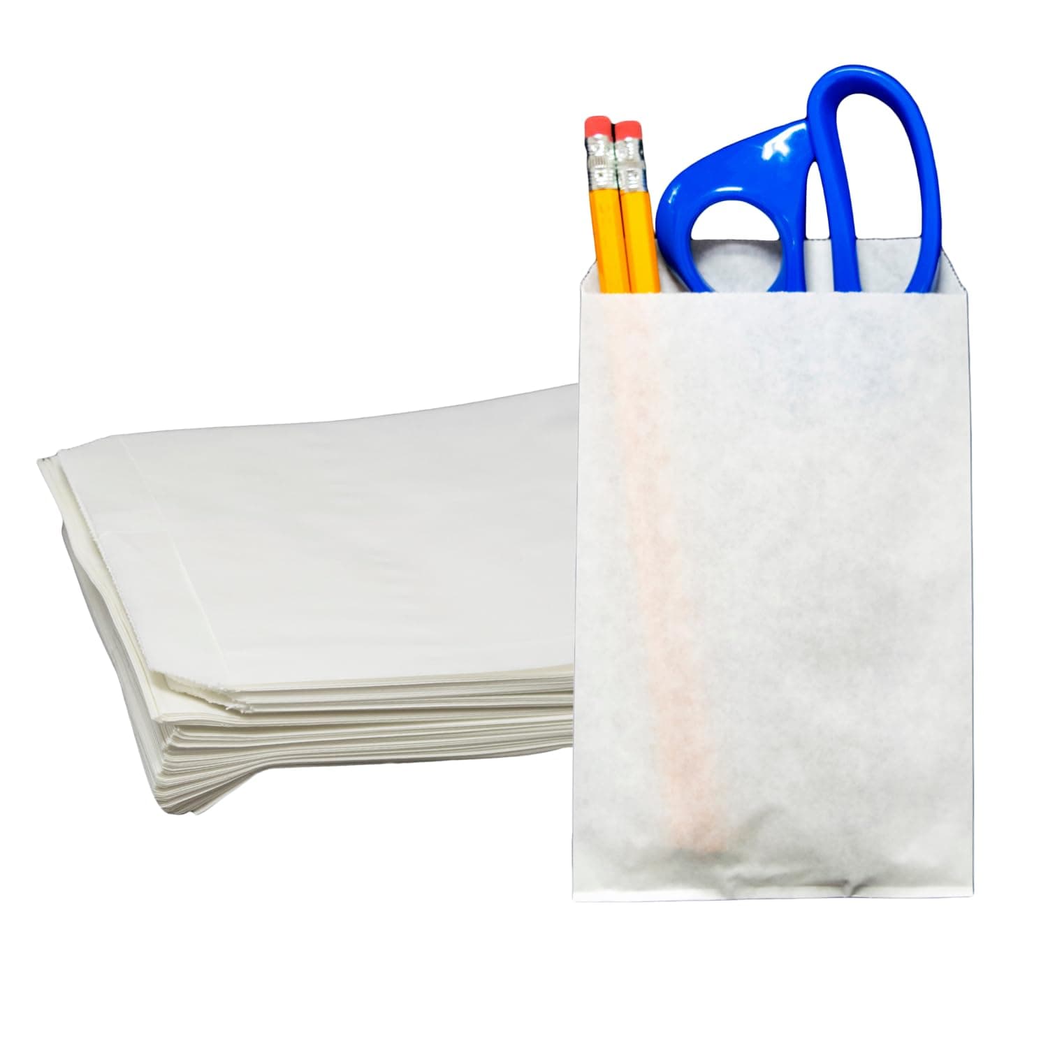 Novel Box 100 Pack Plain White Print Flat Merchandise Bags 6x9 Inches - Stylish Bag for Birthday Gifts - Bulk Paper Storage Bags for Goody, Shopping, Wedding Anniversary & Special Occasions