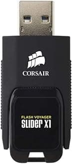 Corsair Flash Voyager Slider X1 USB Flash Drive,USB3.0, 64GB