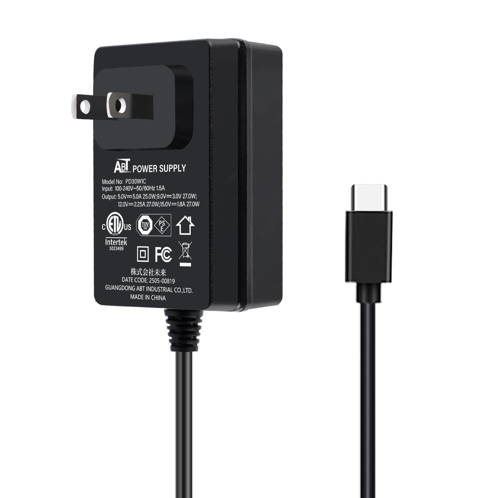 - Power Adapter USB-C (Type C), 5V/5A Power Adapter for Raspberry Pi 5 8GB 4GB, PSE Certified