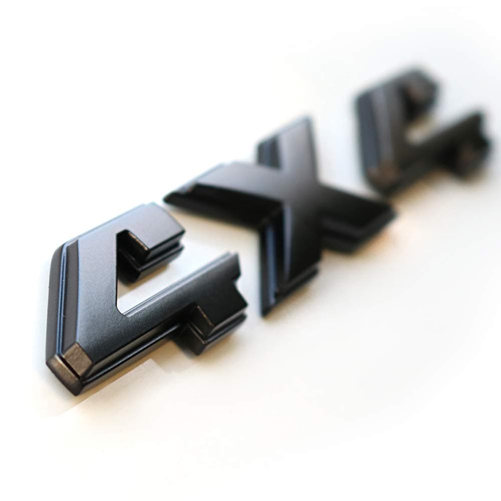 8.8 Inch 4x4 Emblem Sticker,1Pack Matt Black Badge Chrome Decal Sticker Replacement for Dodge Ram 1500 2500 3500,Jeep Grand Cherokee Compass Wrangler and Truck Decals (Black)