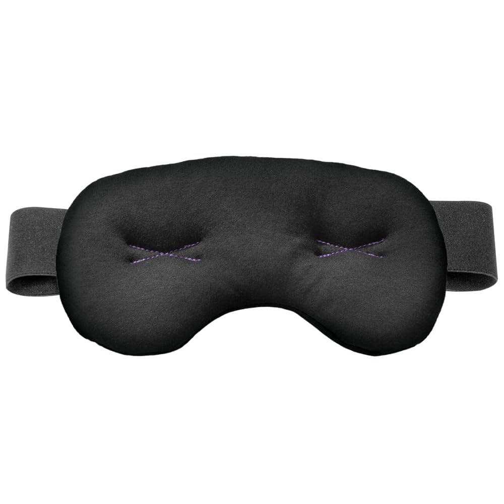 Brownmed Eye Pillow - Compression Eye Mask for Headache Support - Soothes Strain - Eases Sinus Pressure - Cooling - Universal Fit - Breathable Cotton - Washable & Reusable - Black
