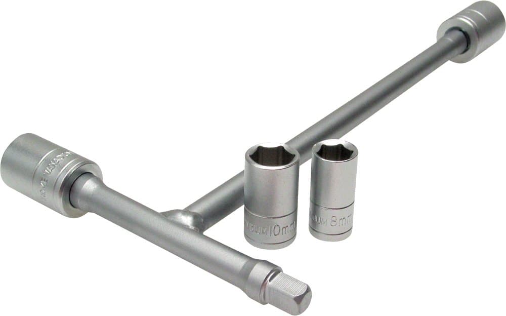 08-0389 Tri-Drive Mini T-Handle Kit 1/4-inch Drive with 8,10,12,13mm Sockets