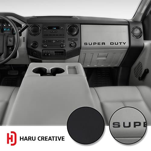 Haru Creative - Dashboard Glove Box Letter Insert Overlay Vinyl Decal Sticker Compatible with and Fits Ford Super Duty F250 F350 F450 (2008-2016) - Matte Black