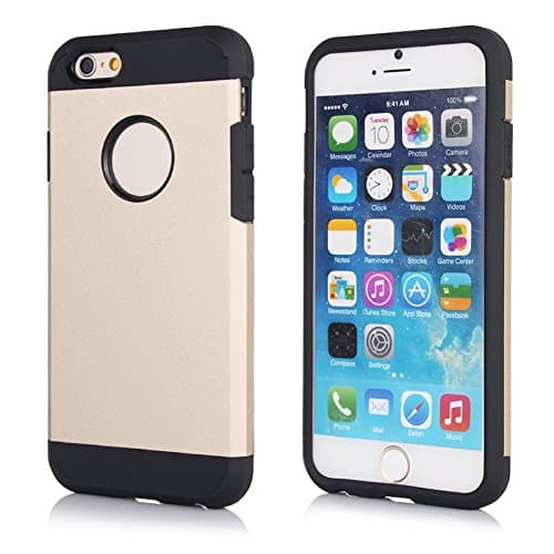iPhone 6/6s Case 4.7 Perfect for your new Apple Phone - Gold Protective case - TPU inner w/tough Hybrid cover - Best Protection Bumper w/ Hard shell. For girls and guys - Looking For a Bargain? Look No Further! Fully Guaranteed