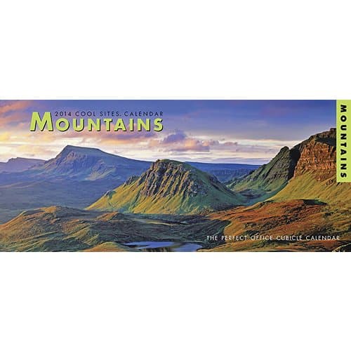 2014 MOUNTAINS Cool Sites Panoramic Wall Calendar (Size 15" X 6.5")
