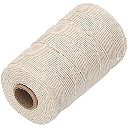 2 Pcs Heavy Duty Cotton Thread Roll-Multipurpose Beige White Roll for Various Daily Use.