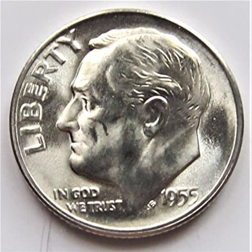 1955 S Roosevelt 90% Silver Dime Brilliant Uncirculated
