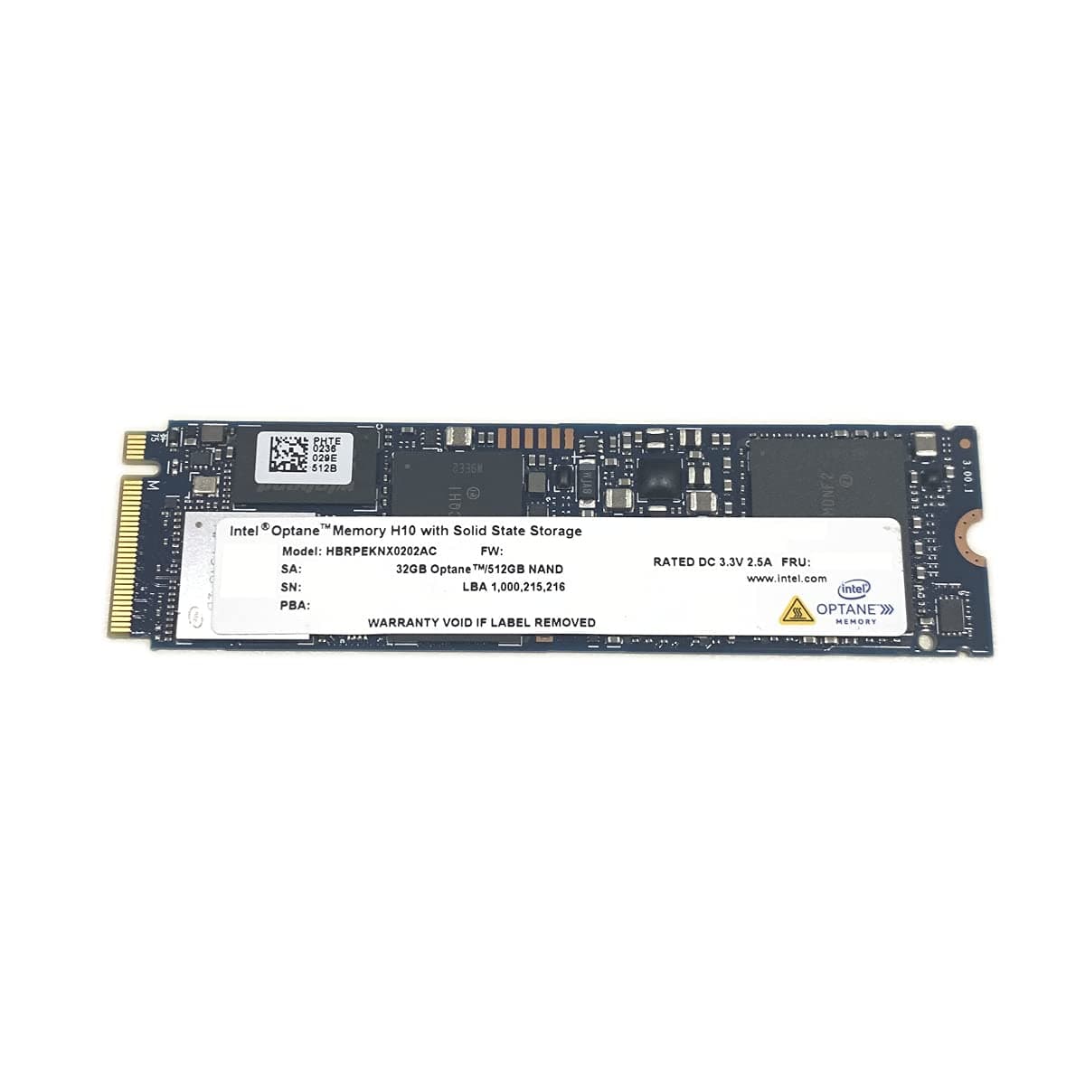 Intel Optane Memory H10 32GB with SSD Solid State Storage 512GB HBRPEKNX0202AC M.2 2280 NVMe PCIe Gen3 x4
