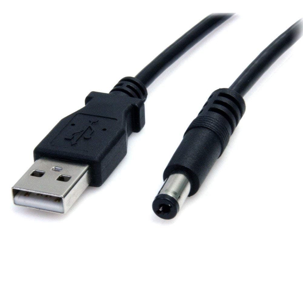 conectoCC20036 Low Voltage Charging Cable USB-A Male to DC Barrel Connector 5.5 x 2.5 mm 0.60 m Black