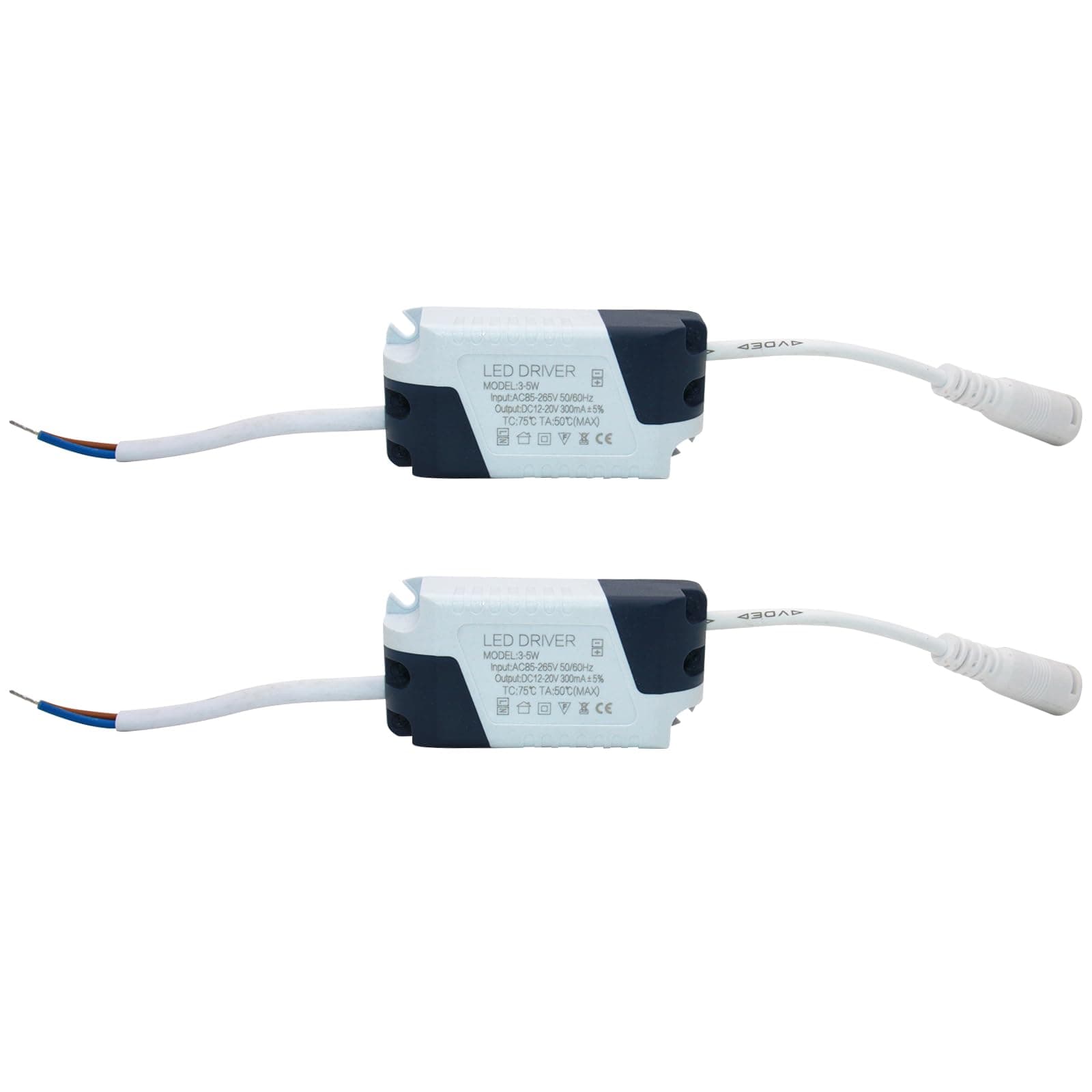 3~5W LED Driver 300mA Constant Current High Power AC 85-265V Output 12-18V DC Female Connector with Clip External Power Supply LED Ceiling Lamp Rectifier Transformer