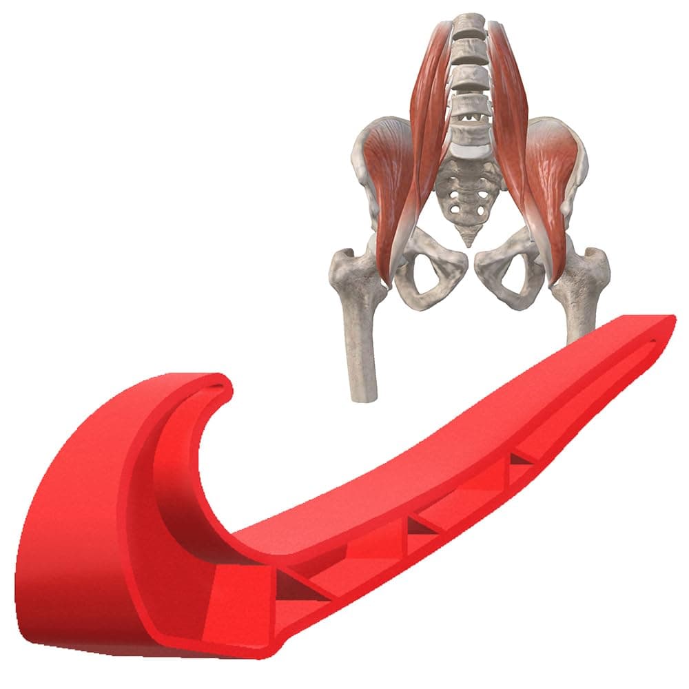 Hip Lever Release Tight Hip Flexors Deep Massage Strained Iliacus Psoas Iliopsoas Lower Abdomen Ilium - Pain Relief in SI Joint and Lower Back