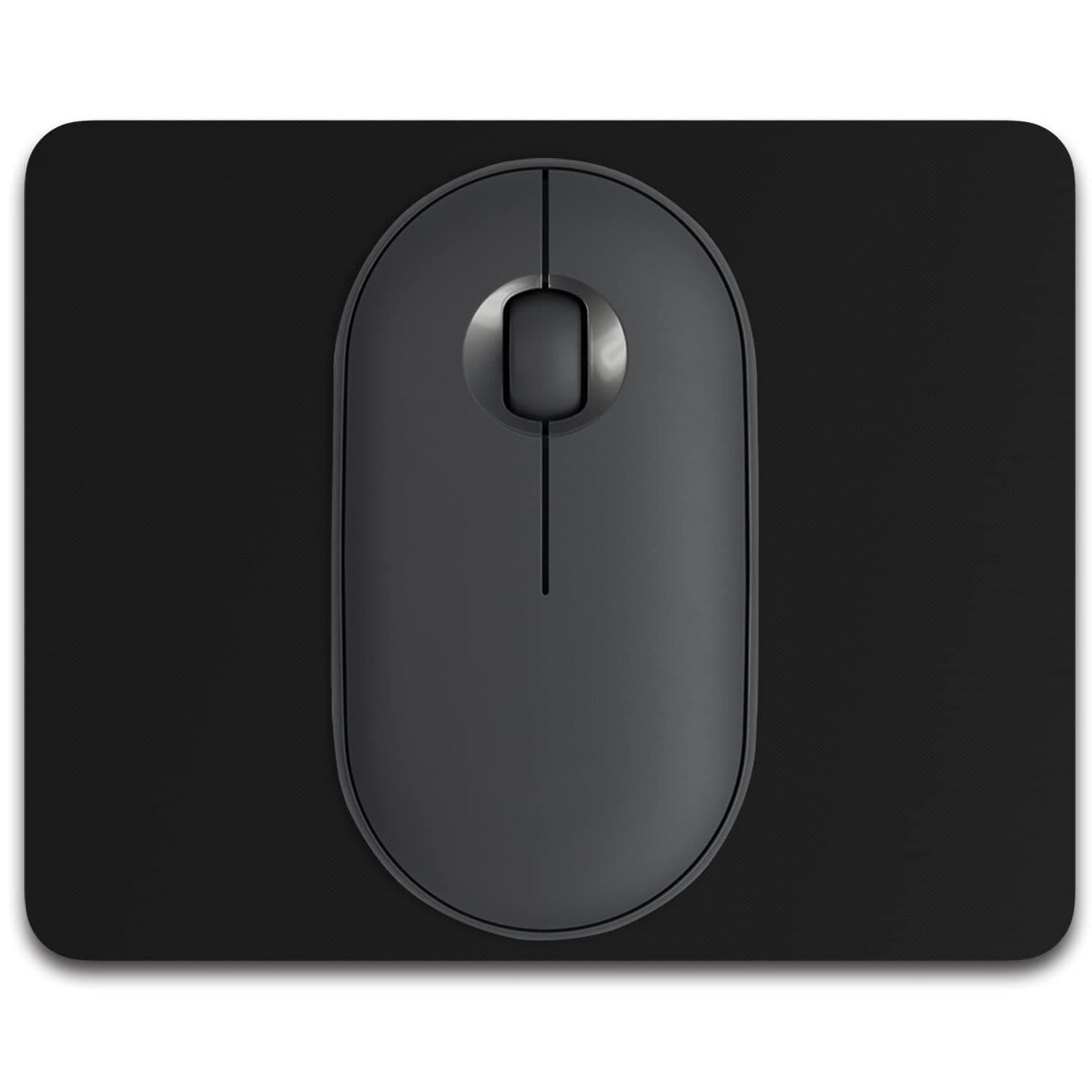 Dapesuom Small Mouse Pad, 5 x 6 Inch Thick Rubber Premium-Textured Non-Slip Portable & Washable Mini Mouse Mat for Women Men Wireless Laptops Keyboard Tray Gaming Work Computer Travel, Jet Black