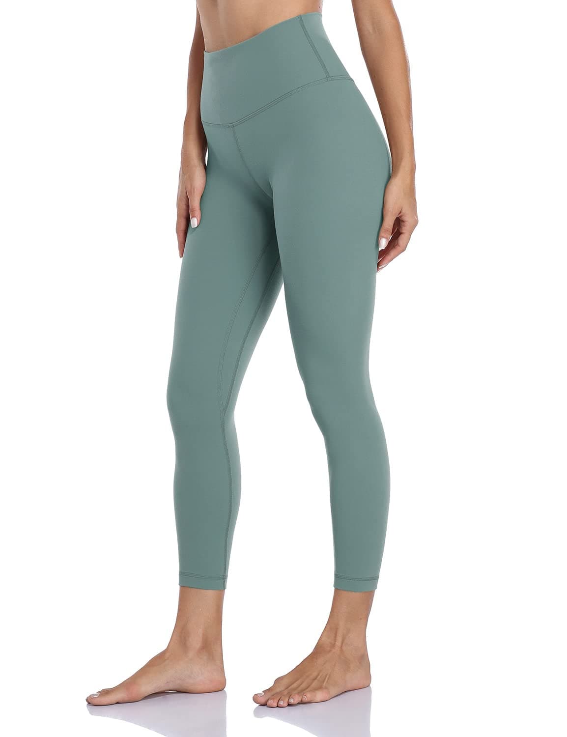 HeyNutsEssential/Pure&Plain 7/8 Leggings, High Waisted Compression Soft Pants Workout Athletic Yoga Pants 25"