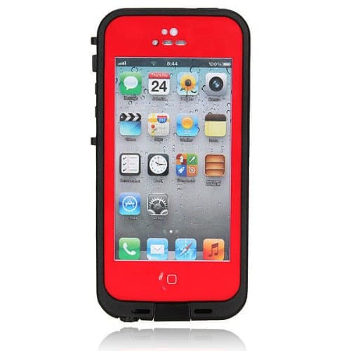 SMARTBUY2000 WATERPROOF DURABLE CASE FOR IPHONE 5 5S SOLD BY SMARTBUY2000 (RED)