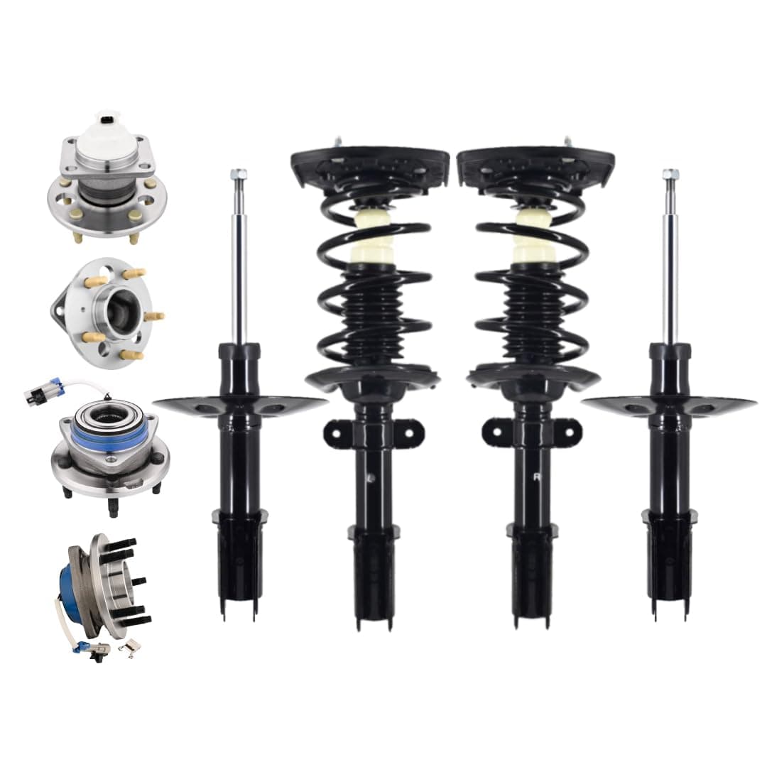PM Auto Set of 8 Strut-Quick Complete Strut-Coil Spring-Wheel Hub Bearing Assembly For 1997 1998 Pontiac Grand Prlx